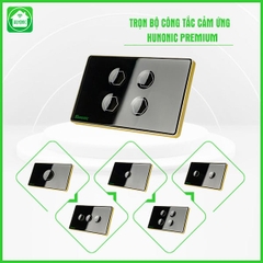 Công tắc cảm ứng BLE Hunonic Premium HCN (Màu Đen) (2 Nút)