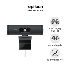 Webcam Logitech Full HD Brio 500 (Đen) (960-001423)