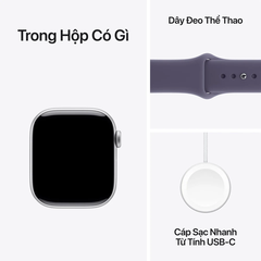 APPLE S11 46MM (ML) - KHUNG NHÔM BẠC & DÂY THỂ THAO TIM (SILVER / PURPLE FOG) (MEVA4SA/A)