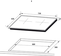 Hafele HC-I3732A (536.61.736) – bếp từ âm 2 vùng 4400W, giá sỉ đại lý