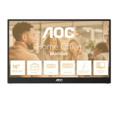 AOC 16T3FE/71 màn hình di động 15.6" Full HD IPS USB-C – giá đại lý, lấy số lượng cho dự án
