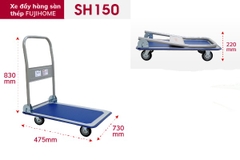 XE ĐẨY HÀNG SÀN THÉP 4 BÁNH FUJIHOME SH150
