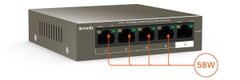 Switch Poe Tenda TEF1105P-4-63W 5-Port 10/100Mbps PoE