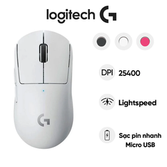 Chuột không dây Gaming Logitech G Pro X Superlight (Trắng) (910-005944)