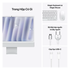 APPLE IMAC M4 (10C CPU/10C GPU/24GB RAM/512GB SSD/MÀN HÌNH 24" 4.5K)/BẠC (MCR24SA/A)