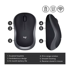 Chuột không dây Logitech M186 910-006507 màu đen