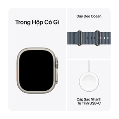 Apple Watch Ultra 3 GPS + Cellular 49mm Natural Titanium Blue Ocean Band MEWH4SA/A – Đồng Hồ Thông Minh Cao Cấp Chính Hãng Apple