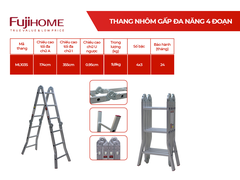 Thang nhôm gấp đa năng 4 đoạn FUJIHOME ML103S
