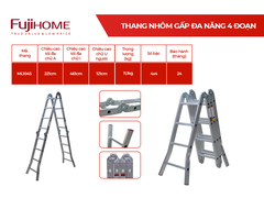 THANG NHÔM GẬP ĐA NĂNG 4 ĐOẠN FUJIHOME ML104S