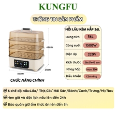 Nồi lẩu hấp đa năng Kungfu KF-NHC25 (cảm ứng)