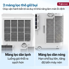 Điều hòa di động thế hệ mới, điều khiển thông minh – cửa gió lớn Fujihome PAC14N