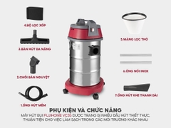 MÁY HÚT BỤI KHÔ VÀ ƯỚT CÔNG NGHIỆP FUJIHOME VC35 (PHIÊN BẢN MỚI)