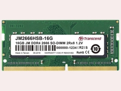Bộ nhớ trong Ram Transcend JM2666HSB-16G 16GB JM DDR4 2666Mhz SO-DIMM 1Rx8 2Gx8 CL19 1.2V