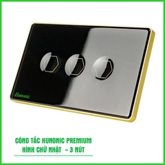 Công tắc cảm ứng BLE Hunonic Premium HCN (Màu Đen) (3 Nút)