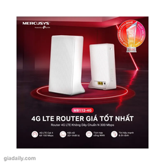 Router Wi-Fi 4G LTE Mercusys MB112-4G chuẩn N 300Mbps - Giá Đại Lý