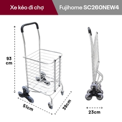 XE ĐI CHỢ GẤP GỌN LEO CẦU THANG FUJIHOME SC-260NEW4
