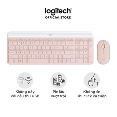 Combo chuột phím không dây Logitech MK470 (Hồng) (920-011326)