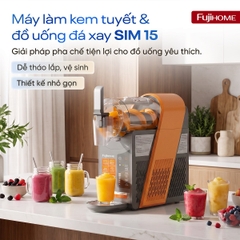 Máy làm kem tuyết, đá xay Fujihome SIM15 bình 2,5L - giá đại lý cho quán