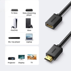 Cáp nối dài HDMI tròn 2M chính hãng Ugreen 10142