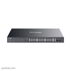 Switch PoE Omada 28 cổng Gigabit TP-Link ES228GMP 24 cổng PoE+ 384W - Giá Đại Lý