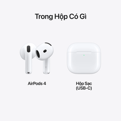 TAI NGHE APPLE AIRPODS 4 CHÍNH HÃNG (MXP63ZP/A) - MÀU TRẮNG