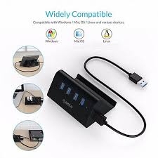 Bộ Chia USB HUB ORICO 4 cổng USB 3.0 5Gbps - SHC-U3-V2-BK