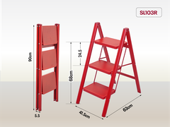 THANG GHẾ GẬP GỌN THÔNG MINH 3 BẬC FUJIHOME SL103R (RED)