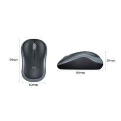 Chuột không dây Logitech M185 Xám 910-002255