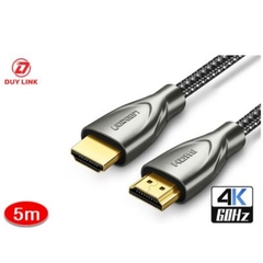 Cáp HDMI 2.0 Carbon dài 5m chính hãng Ugreen 50110 mạ vàng cao cấp