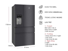 Tủ lạnh Electrolux Inverter 617 lít EHE6879A-B | Hàng chính hãng