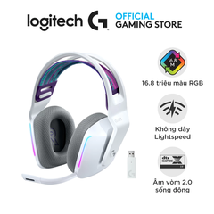 HEADSET Logitech G733 LIGHTSPEED Wireless RGB Gaming (Trắng) (981-000886)