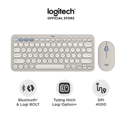 Pebble 2 Combo, Bàn phím Bluetooth Logitech K380s và chuột Logitech M350s (Xám) (920-012191)