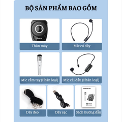 Loa trợ giảng sử dụng mic không dây cầm tay E8W