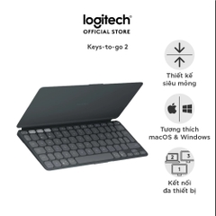 Bàn phím Bluetooth Logitech Keys To Go 2 (Đen) (920-012916)