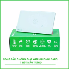 Công tắc cám ứng WiFi Hunonic CSL Chống Giật, HCN (Trắng) (HNPIUCT)