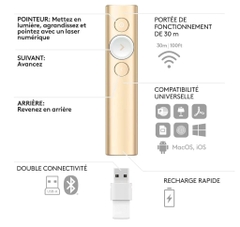 Bút trình chiếu Logitech Spotlight (Vàng) (910-004864)