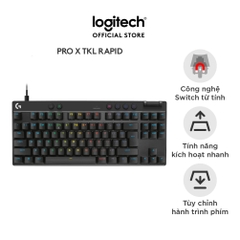 Bàn phím Logitech PRO X TKL RAPID (Đen) (920-013234)