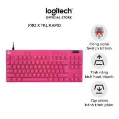Bàn phím Logitech PRO X TKL RAPID (Hồng) (920-013254)