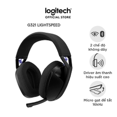 Tai nghe Gaming không dây choàng đầu Logitech G321 (Đen) (981-001564)