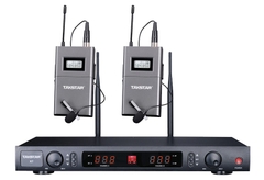 Bộ micro không dây tầm xa cài đầu, cài ve áo UHF hai kênh X7PP