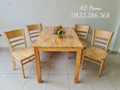 Bàn ăn mặt gỗ 60*1Met