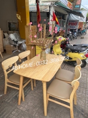 Bàn ăn mặt gỗ 60*1,2M