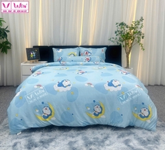 BỘ DRAP LỤA TENCEL 5 MÓN THẮNG LỢI HOẠ TIẾT