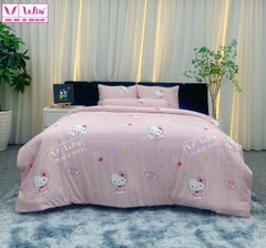 BỘ DRAP LỤA TENCEL 5 MÓN THẮNG LỢI HOẠ TIẾT