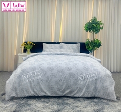 BỘ DRAP LỤA TENCEL 5 MÓN THẮNG LỢI HOẠ TIẾT