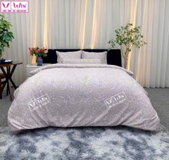 BỘ DRAP LỤA TENCEL 5 MÓN THẮNG LỢI HOẠ TIẾT