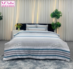 BỘ DRAP LỤA TENCEL 5 MÓN THẮNG LỢI HOẠ TIẾT