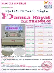 NỆM LÒ XO TÚI CAO CẤP DANISA ROYAL THẮNG LỢI
