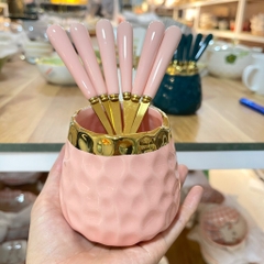 Giỏ thìa,dĩa viền vàng