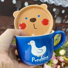 Cốc thú kèm nắp(bộ 3)